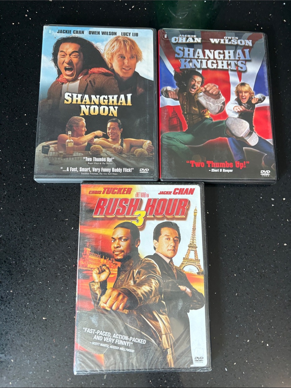 Jackie Chan DVD Bundle - Shanghai Noon, Shanghai Knights, Rush Hour 3